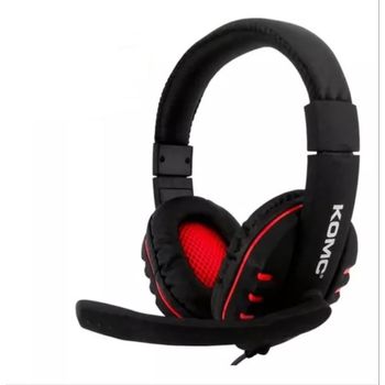 Auriculares Casco Gaming Estéreo Con Cable Y Micrófono Komc K4 Rojo-negro Smartek