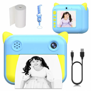 1080p Hd Niños Cámara de impresión instantánea para niños Cámara Polaroid  con papel fotográfico térmico Foto instantánea