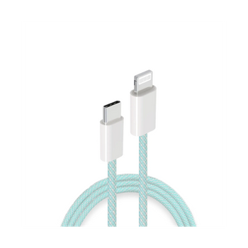 Cable De Carga Rápida Smartek Usb-c A Lightning Trenzado 20w Azul