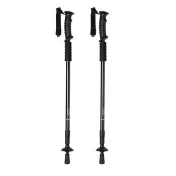 Sportek Set De Bastones Deportivos Plegables En Resistente Aluminio Negro