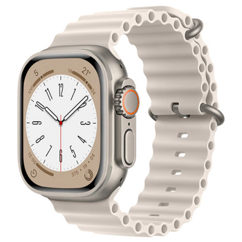 Smartek Correa De Silicona Compatible Con Apple Watch 42/44/45/49mm Gris