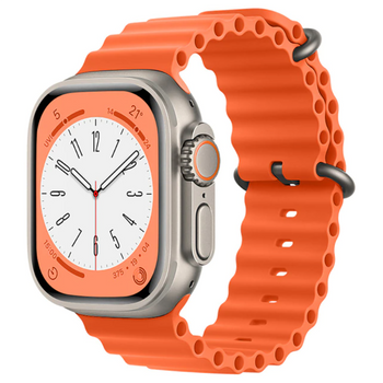 Smartek Correa De Silicona Compatible Con Apple Watch 42/44/45/49mm Naranja