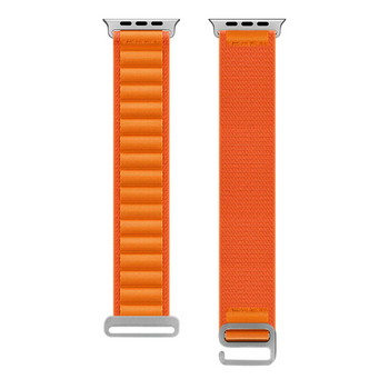 Smartek Correa De Nylon Compatible Con Apple Watch 42/44/45/49mm Naranja