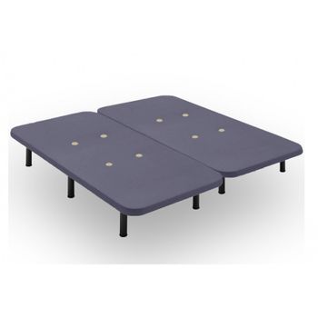 Base Tapizada 180 X 190 Reforzada Con 12 Patas Metálicas Alto 26 Cm, Color  Negro + 4 Válvulas De Transpiración (2 Bases De 90cm Con Abrazadera). con  Ofertas en Carrefour