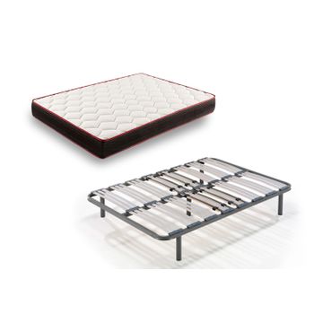 Somier 90x190 cm multiláminas con REGULADORES LUMBARES, FIRMEZA Adaptable,  Tubo 40x30MM y LÁMINAS de Haya Natural Antideslizantes (CON Patas, 90x190  cm) : : Hogar y cocina