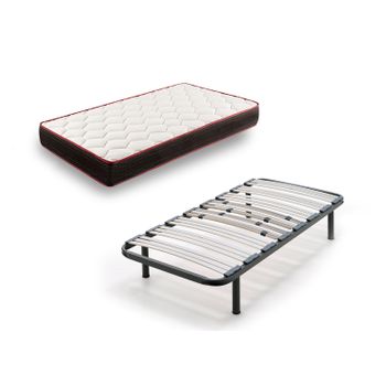 Cama Completa - Colchón Flexitex Con Tejido 3d Y Aloe Vera, Altura 18 Cm +  Somier Multiláminas + Patas De 32 Cm, 120x180 Cm con Ofertas en Carrefour