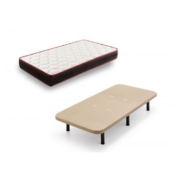 Cama Completa - Colchón Flexitex + Somier Lama Ancha + 4 Patas De 26cm,  80x190 Cm con Ofertas en Carrefour