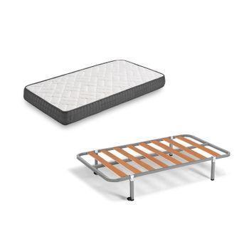 Pack Colchon + Somier Descansin, 105 x 190, Ideal para Personas con  Dolores de Espalda, Alta Firmeza, Silencioso