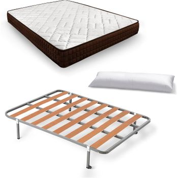 Cama Completa - Colchón Flexitex + Somier Multiláminas + 4 Patas De 26cm,  80x190 Cm con Ofertas en Carrefour