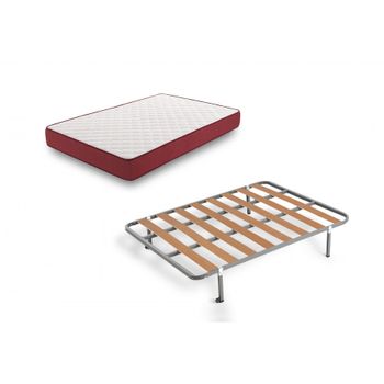 Somier Inferior de Cama Nido, Patas Plegables y Ruedas, Medidas 90x180 cm