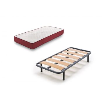 Somier Superior de Cama Nido Con Doble Refuerzo Central y Patas, Incluye 6  Patas, Medida: 105x200 cm