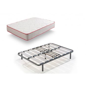 Colchón Viscoelástico Viscoferta+somier Multiláminas+almohada Fibra - Patas  32 - 120x190 con Ofertas en Carrefour