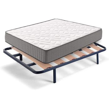 Somier Lama Ancha + Colchón Bamboo 3d + Almohada Fibra Resinada - Patas 32  - 135x190 con Ofertas en Carrefour