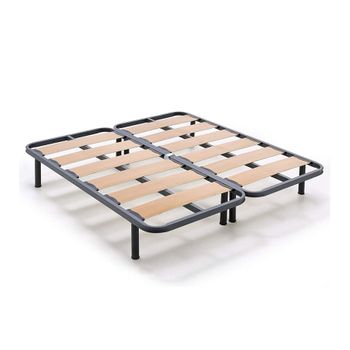 Somier 135x200 Cm Multiláminas Con Reguladores Lumbares Tubo Acerado 40x30  Mm Láminas De Haya Antideslizantes. Patas No Incluidas. con Ofertas en  Carrefour