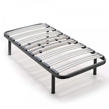 Somier 120x200 Cm Multiláminas Con Reguladores Lumbares Tubo Acerado 40x30  Mm Láminas De Haya Antideslizantes + 5 Patas Cilíndricas De 25 Cm. con  Ofertas en Carrefour