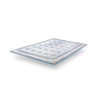 Topper/sobrecolchón Viscoelástico Memory Foam Aloe Vera 135 X 190 X 3 Cm  Blanco Vipalia con Ofertas en Carrefour