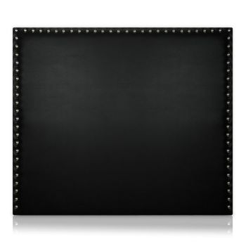 Cabecero Apolo Tapizado En Polipiel Negro De Sonnomattress 130x120x8cm