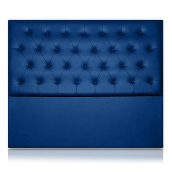 Cabecero Afrodita Tapizado En Polipiel Azul De Sonnomattress 100x120x8cm