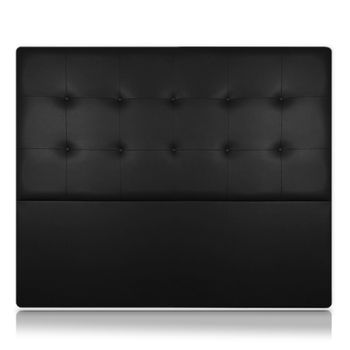 Cabecero Atenea Tapizado En Polipiel Negro De Sonnomattress 130x120x8cm