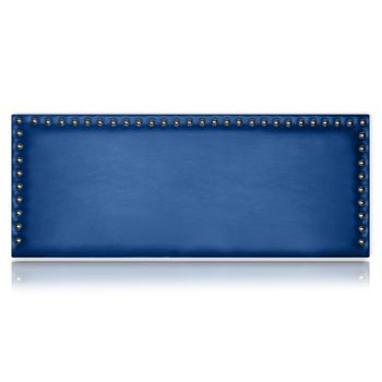 Cabecero Dafne Tapizado En Polipiel Azul De Sonnomattress 220x55x8cm