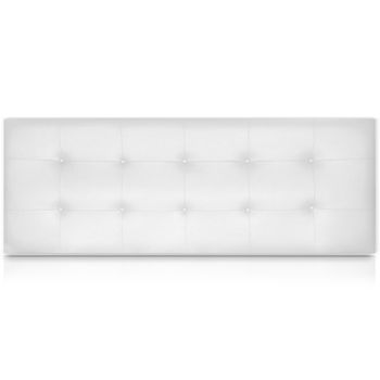 Cabecero Artemisa Tapizado En Polipiel Blanco De Sonnomattress 130x55x8cm