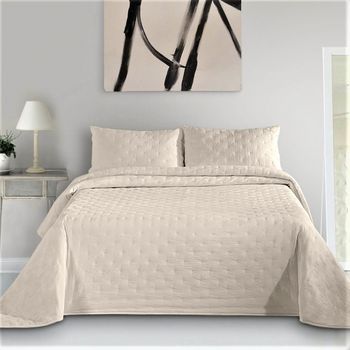 Colcha Bouti Entretiempo Icelands Sharon Stone Washed Cama 90 Cm Beige