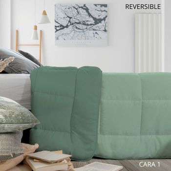 Edredón Nórdico Reversible California 400 Bicolor Icelands Cama 90 Cm Verde