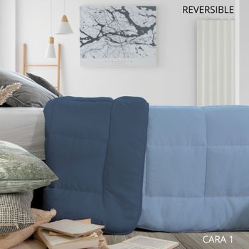 Edredón Nórdico Reversible California 400 Bicolor Icelands Cama 135 Cm Azul