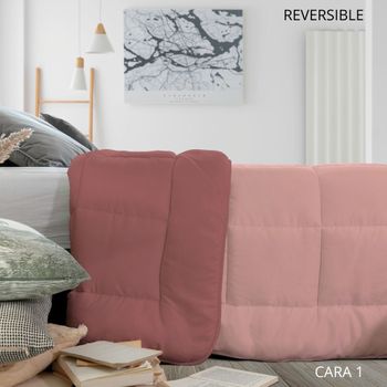 Edredón Nórdico Reversible California 400 Bicolor Icelands Cama 90 Cm Marsala