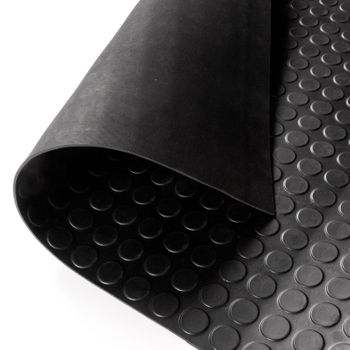 Pavimento Goma Círculo Negro 3mm Rollo 15x1m-lestare