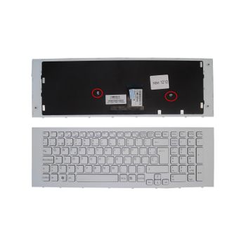 Teclado Para Portátil Sony Vaio Vpc-ej Series Con Marco Blanco