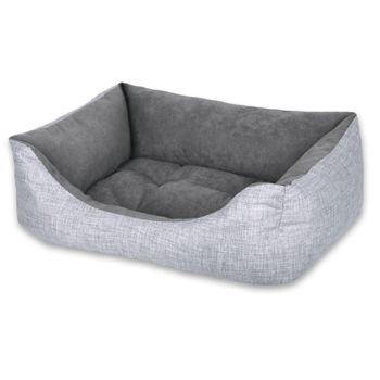 Cama Para Perros, Gatos Y Mascotas, Con Relleno De Fibras, Resistente (pequeño,gris)- Home Mercury