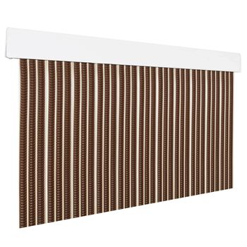 Cortina Plana De Pvc Para Puerta Exterior O Interior(210x90cm, Marron+filo Beig P1)- Home Mercury