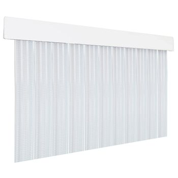 Cortina Plana De Pvc, Puerta Exterior O Interior (210x120cm, Transparente P5)-home Mercury