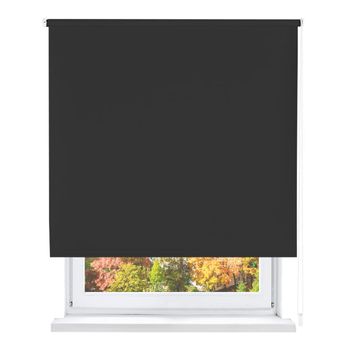 Estor Enrollable Opaco, Blackout  (negro, 120x180cm) - Aitsse