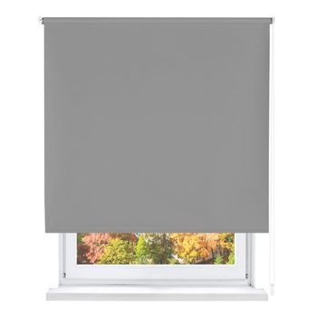 Estor Enrollable Opaco, Blackout  (gris,90x180cm)