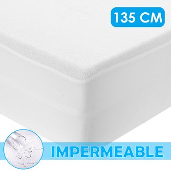 Protector Colchón Impermeable, Maxima Absorvencia, 100% Microfibra, Anti-acaros, Anti-bacteriano,ajustable (cama 135)