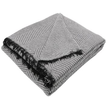 Colcha Multiusos Sofa, Cubrecama, Jarapas, Manta Foulard, Plaid. (230x260cm, Espiga Gris) - Home Mercury