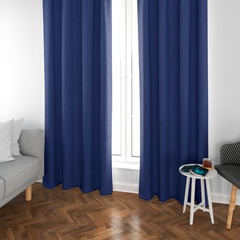 Cortinas Opacas Con Ganchos 2 Piezas Azul 140x225 Cm Vidaxl con Ofertas en  Carrefour