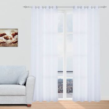 Cortina Translucida Para Ventanas 150x260 Cm Acomoda Textil. (granate) con  Ofertas en Carrefour