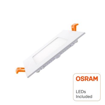 Lámpara Empotrable 120mm Placa Cuadrada 8w 880lm Downlight Techo Osram - 4000k