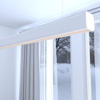 Lámpara Lineal Techo Colgante Blanco 1.5 M - Luz Cálida 2700k - Altura Regulable