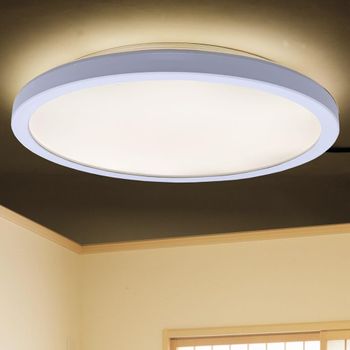 Plafón Techo Circular Blanco 20w Ø30cm, Lámpara Superficie Retro Iluminada, Para Dormitorio, Baño Y Cocina, Luz Natural 4000k