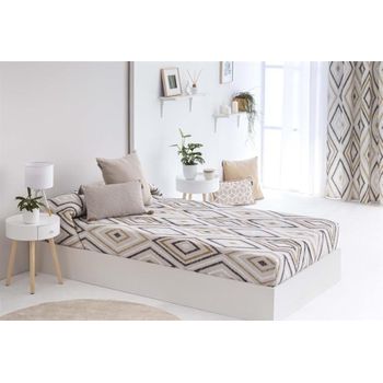 Edredón Ajustable Relleno 150 Gr Zafra Beige Para Cama De 105 Cm