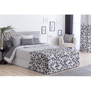 Edredon Conforter Velvet Liso Aterciopelado Gris Para Cama De 135 Cm con  Ofertas en Carrefour