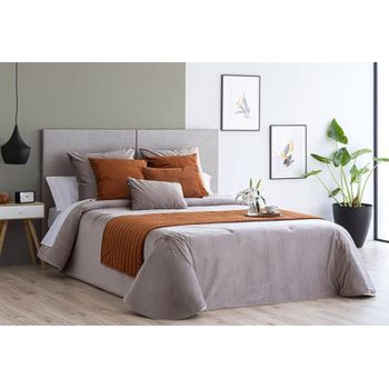 Edredon Conforter Velvet Liso Aterciopelado Beig Para Cama De 90 Cm