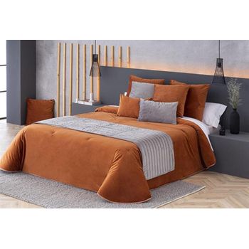 Edredon Conforter Velvet Liso Aterciopelado Caldera Para Cama De 105 Cm