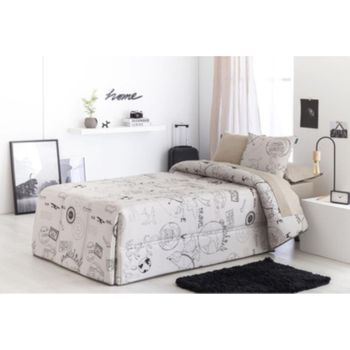 Cotton Artean - Juego De Sabanas Popy Gris Cama De 150 X 190/200. con  Ofertas en Carrefour