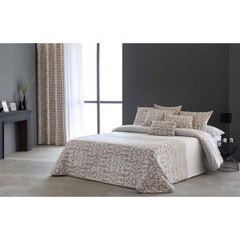 Bouti Jacquard Belmonte Beig De Diseño Colcha Acolchada Con Relleno De 100 Gr Para Cama De 90 Cm