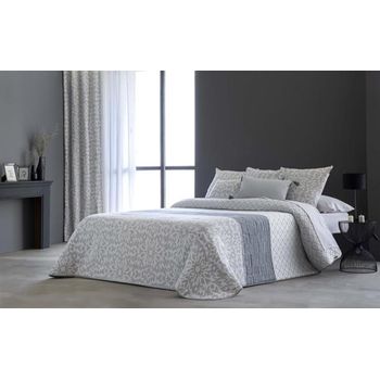 Bouti Jacquard Belmonte Gris De Diseño Colcha Acolchada Con Relleno De 100 Gr Para Cama De 105 Cm